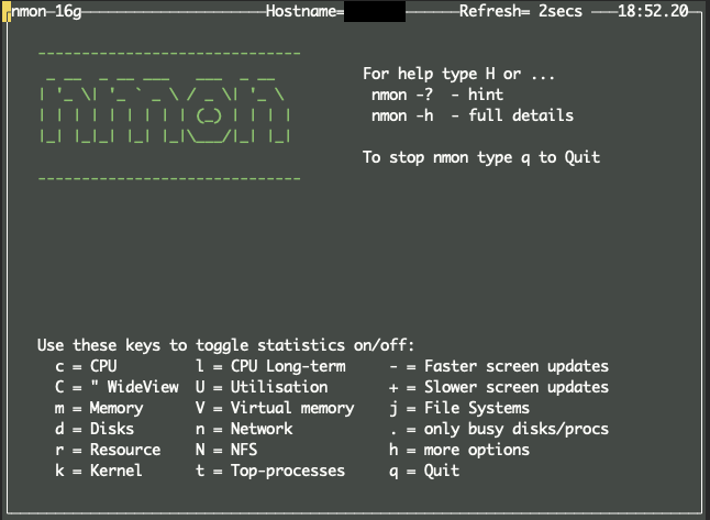 Ubuntuのターミナルで使えるnmonはグラフィカルなシステムモニター Cocoinit23